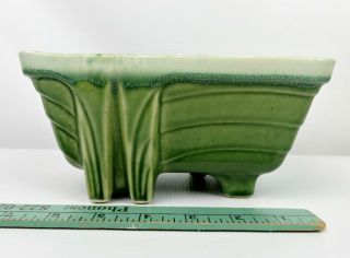 Vintage Cookson Pottery Mid Century Planter Green Marked Cp - 1267 - Usa Roseville