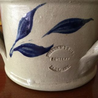 Williamsburg Pottery // Three Handle Stoneware Mug // 28 oz.  // USA // UNIQUE 5