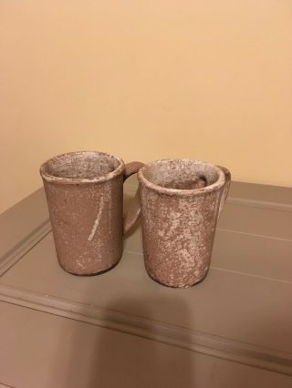 Peters Pottery Set Of 2 12oz Nutmeg Coffee Mugs No Chips