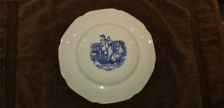 Crown Ducal Colonial Times Dinner Plates.  Set Of 5.