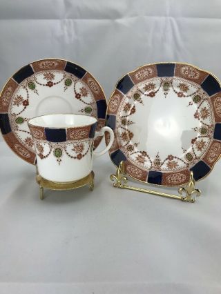 Coldough Fine Bone China Tea Cup & Saucer,  Biscuit/cookie Plate Made In England