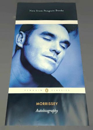 Rare Morrissey Autobiography Book Poster Uk (the Smiths) Print