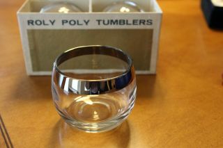 Federal Glass,  Roly Poly Tumblers,  Set Of 8.  Holds 1/2 Cup/4 Oz