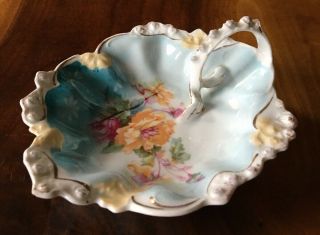 S&t Rs Germany Hand Painted Candy/nut Dish