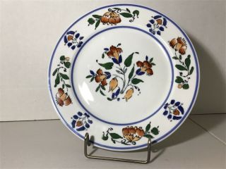 Syracuse China O.  P.  Co.  Luncheon Plate.  Multi Colored Flowers