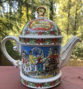 Vintage Sadler England Merry Christmas 1994 Teapot Made In England