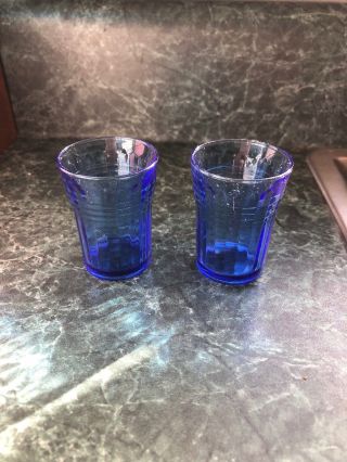 Moderntone Cobalt Blue 1 1/2 Oz Whiskey Tumblers (2)