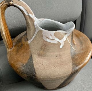 Handmade & Hand Thrown Studio Pottery Of Pitcher Or Vase - Brown Earth Tones