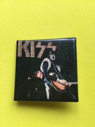Vintage Kiss 80s Button Pin Back Made In Canada Ace Frehley Solo Shot Rare