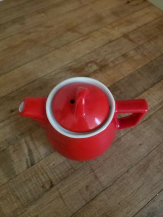 Vintage Hall Mini Personal Teapot Ceramic 248 Red 2