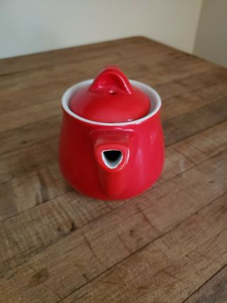 Vintage Hall Mini Personal Teapot Ceramic 248 Red 3