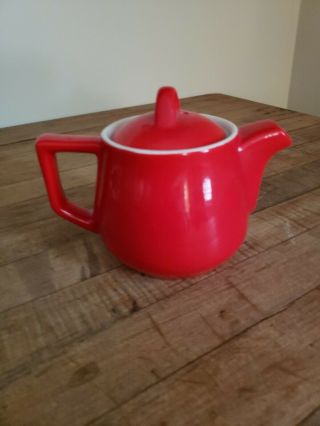 Vintage Hall Mini Personal Teapot Ceramic 248 Red 4