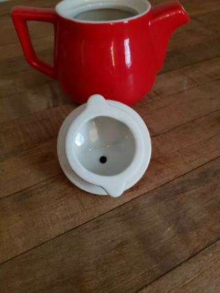 Vintage Hall Mini Personal Teapot Ceramic 248 Red 5