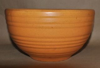 Large Vintage Mccoy Pottery Orange Speckled Ribbed Mixing Serving Bowl 10 "