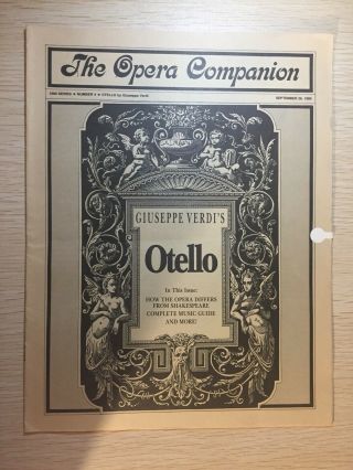 1978/1983/1989 3 San Francisco The Opera Companion Guides Otello Giuseppe Verdi