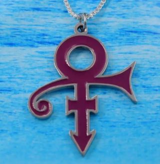 Prince Rogers Nelson Artist Symbol Pendant Necklace,  Purple