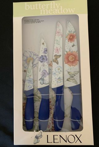 Lenox Butterfly Meadow Set Of 4 Printed Knives -