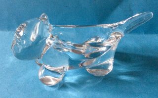 Vintage Art Glass Lion Cub Crystal Pipe Holder/ Dish by Art Vannes,  France,  Daum 2