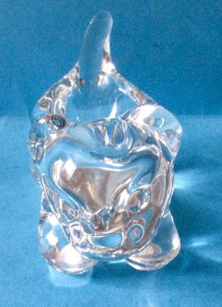 Vintage Art Glass Lion Cub Crystal Pipe Holder/ Dish by Art Vannes,  France,  Daum 3