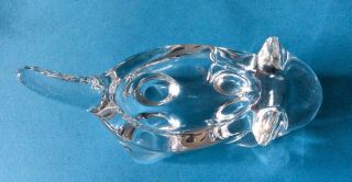 Vintage Art Glass Lion Cub Crystal Pipe Holder/ Dish by Art Vannes,  France,  Daum 5
