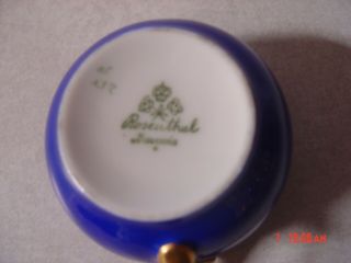 Vintage Rosenthal Bavaria Demitasse Cup & Saucer cobalt blue/gold trim 3