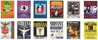 Nirvana Concert Posters Trading Card Set Uk Postage