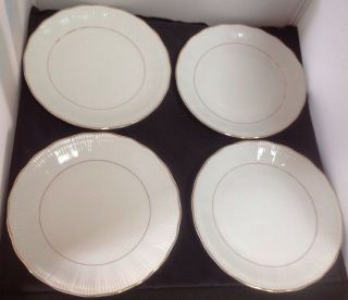 Walbrzych Empire (ribbed) Southington By Baum Set Of 4 - 10 3/8 " Dinner Plates
