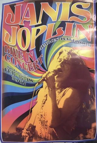 Janis Joplin - Live In Concert Poster - 24x36 Classic Rock 241346