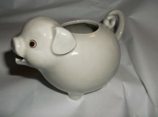 Adorable Vintage Fitz And Floyd Pig Creamer 4 " H X 7 " L X 4 " W