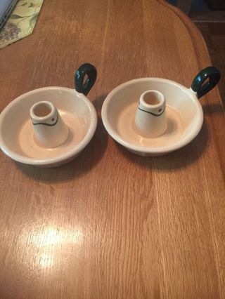 Vintage Metlox Poppytrail Candle Holders Set Of Two