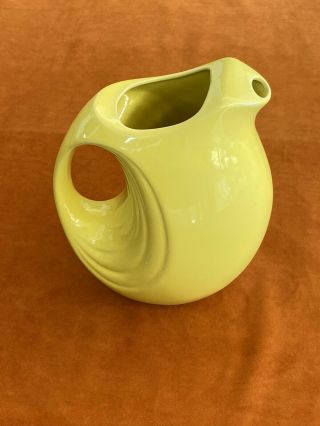 Vintage Yellow Ceramic Pottery " Art Deco Style " Water Pitcher