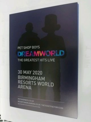 Pet Shop Boys Dreamworld The Greatest Hits Live 2020 A5 Concert Flyer