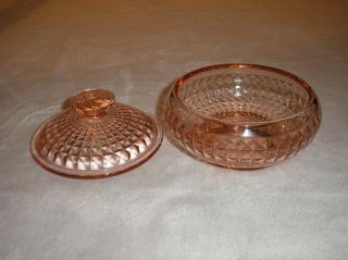 Imperial Depression Glass,  Pink Diamond Quilted,  4 - 3/8 