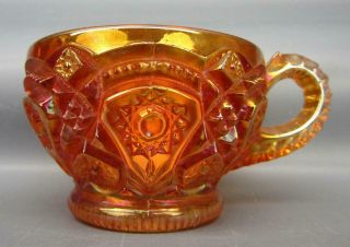 Imperial Fashion Dark Marigold Carnival Glass Punch Cup 7285