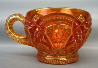 Imperial FASHION Dark Marigold Carnival Glass Punch Cup 7285 2