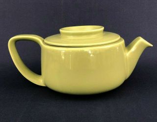 Vintage Hall China Co.  Ceramic Teapot Tricolator Lettuce Glaze Color U.  S.  A.  1940
