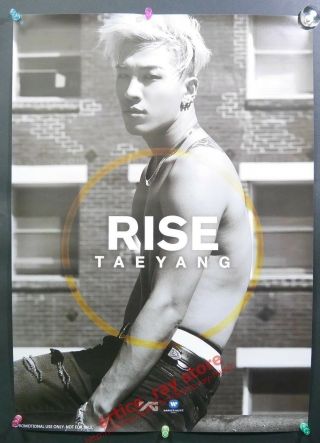 Taeyang Tae Yang Rise Taiwan Promo Poster Bigbang Big Bang 2014