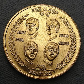 Beatles 1964 Souvenir Coin Commemorating Their First Usa Visit