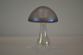 Collectors Heron Glass Mushroom Pink 4 Inches High.