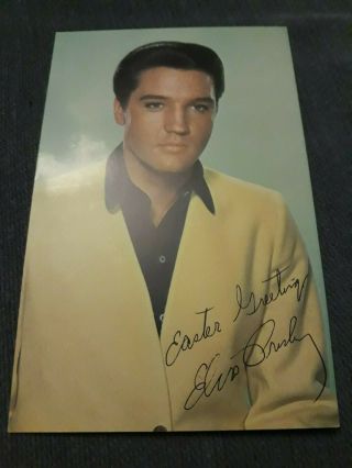 Elvis Presley Vintage Postcard Easter Greetings 1966