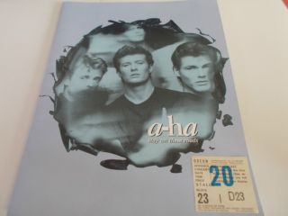 A - Ha Concert Programme From 1988 & Ticket