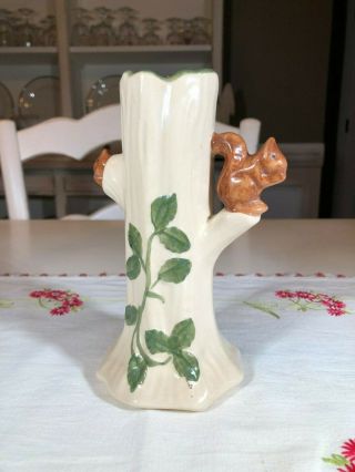 Vintage Hand Painted Erwin Pottery Tn Squirrel Vase