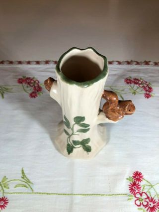 Vintage Hand Painted Erwin Pottery TN Squirrel Vase 2