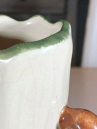 Vintage Hand Painted Erwin Pottery TN Squirrel Vase 6