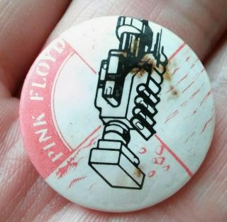 Vintage Pink Floyd Wish You Were Here Pin Badge Classic Rock Band As Seen