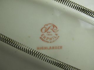 vintage highlander Erphila czecho - slovakia orenge/red plate 2