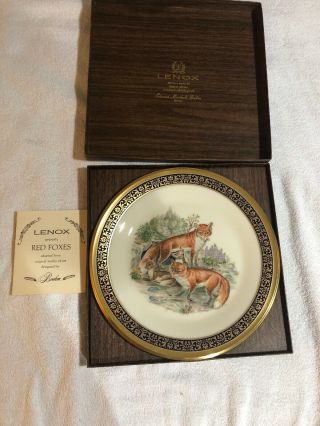 Red Foxes Woodland Wildlife Lenox Decorative Collector Plate Limited Edition (O) 4