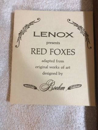 Red Foxes Woodland Wildlife Lenox Decorative Collector Plate Limited Edition (O) 5