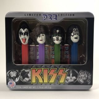 Kiss Pez Limited Edition 4 Piece Set In Tin 2013 &