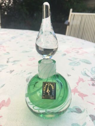 Langham Glass Filigrana & Cased Scent Perfume Bottle 12 Cm High